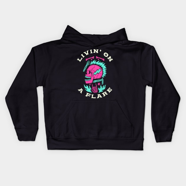 Livin on a Flare Kids Hoodie by Invisbillness Apparel